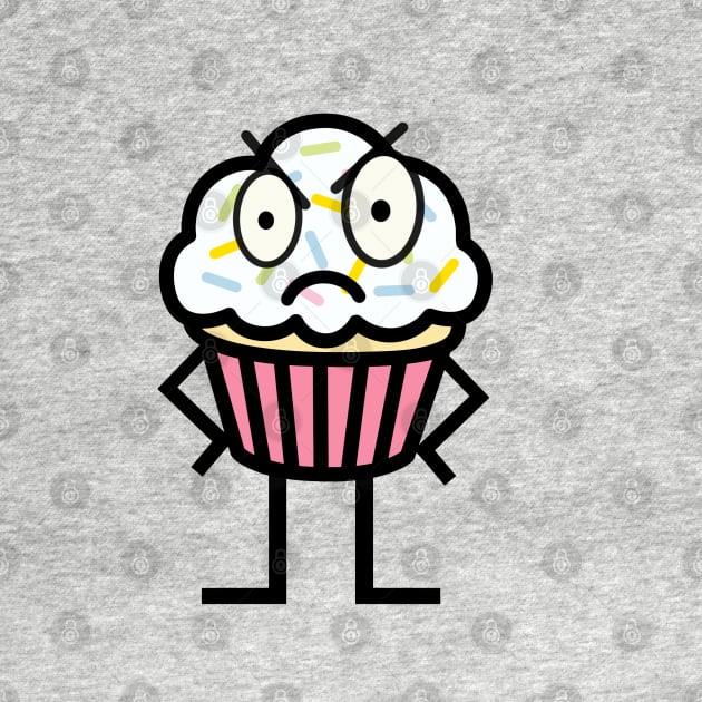 Disgruntled Cupcake by MidniteSnackTees